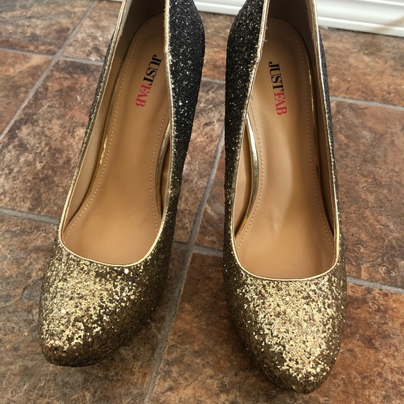 Gold Sparkly Heels - Picture 4 of 5